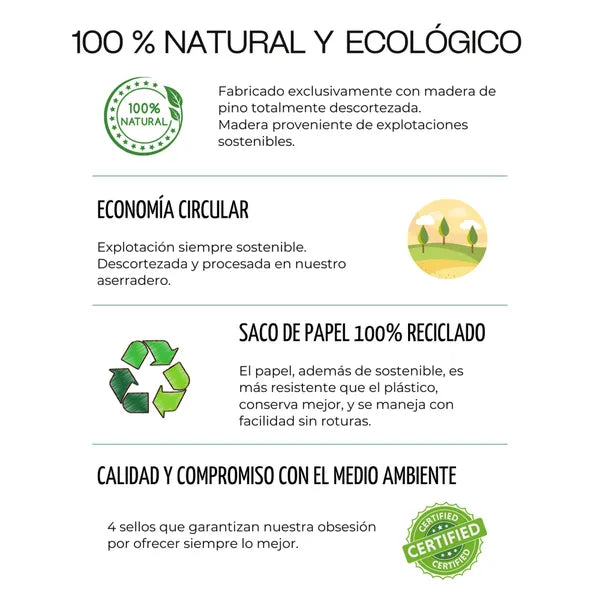 naturpellet 2 palets de pellets de madera certificado enplus a1 (154 sacos de 15 kg)