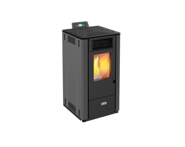 Estufa de pellet canalizable Steel 12C 10 kW gris Stove Canadian - estufa de pellet de 10 kW