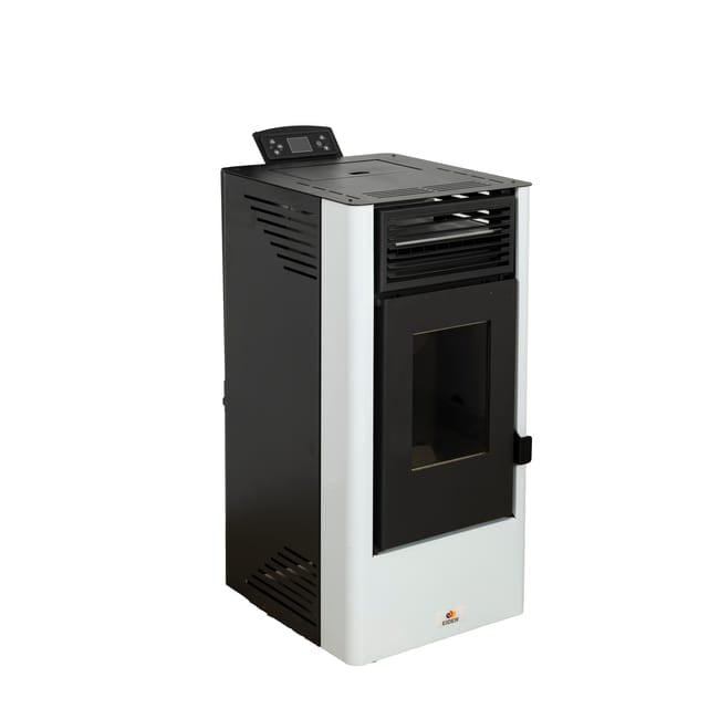 estufa de pellet watt 9 kw blanco