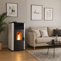 Estufa de pellets de aire Anita 15 kW Sannover Blanco - estufa de pellet de 15 kW