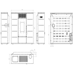 Pasillo - Pilo 9 kW - estufa de pellet de 9 kW