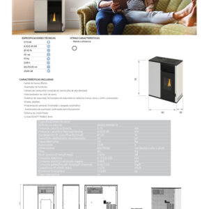 Mini-Slim 6 kW - Tracia - estufa de pellet de 6 kW