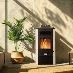Estufa de Pellets San Diego 12 kW | Silenciosa, Canalizable y Alta Eficiencia