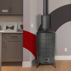 Estufa de Leña 7,7 kW de Alto Rendimiento – Compacta, Potente y Eficiente - Imagen 4