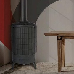 Estufa de Leña L4 Económica 7,4 kW THECA 120 mm – Alto Rendimiento 84 % - Imagen 3