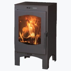 Estufa de Leña 6,3 kW Doble Combustión – Ecodesign 2022, Clase A, Cristal Limpio